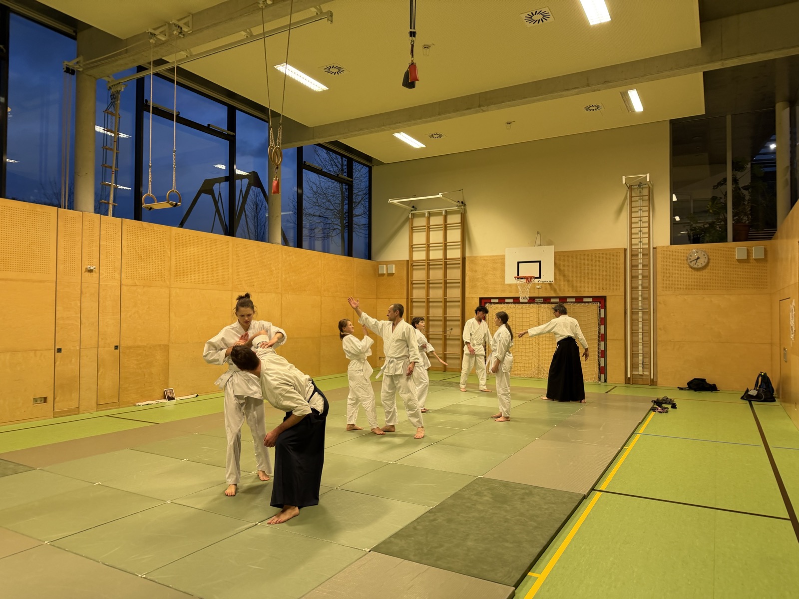 Trainingsszene bei der Aikido Schule Tennengau
